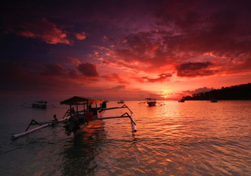 sunset pantai senggigi lombok